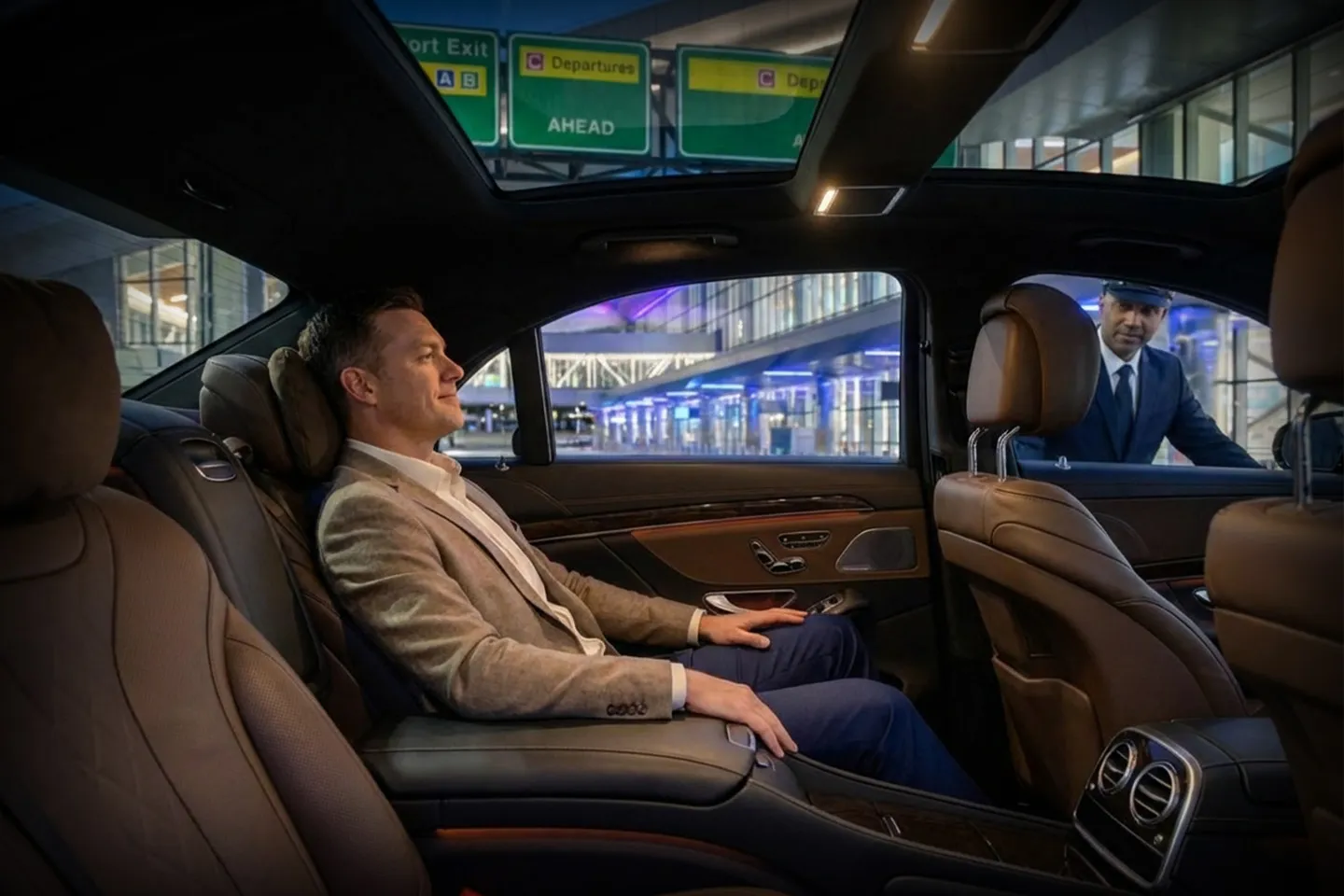 Chauffeur-driven executive car service to and from LaGuardia LGA Airport