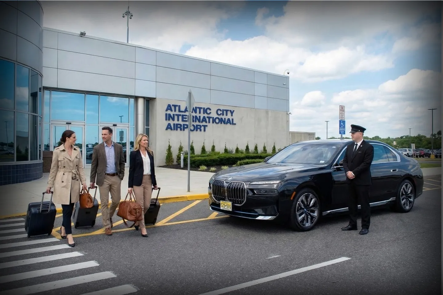 Private luxury car service providing airport transfer in New Jersey