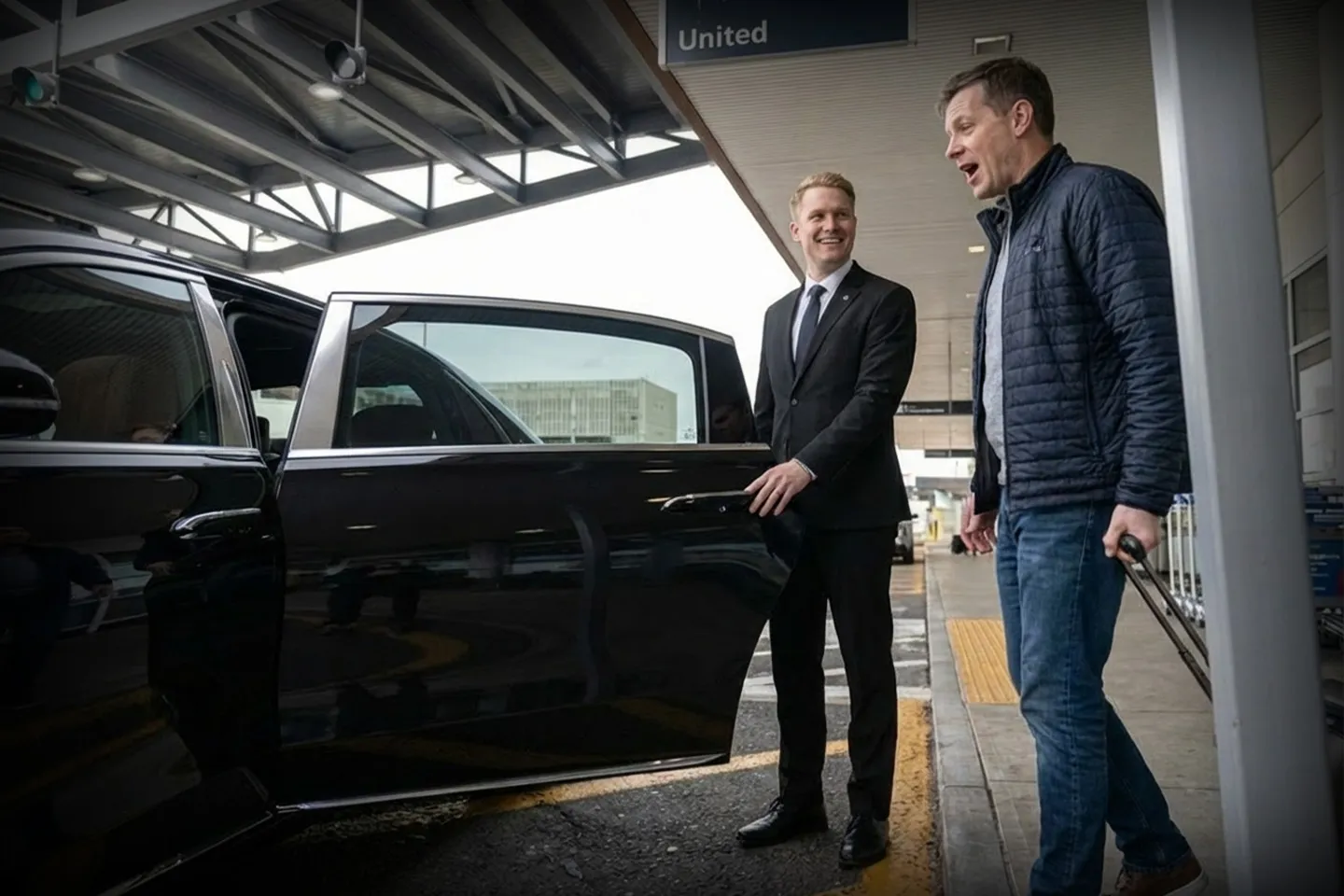 Professional car service for Bradley International BDL Airport with luxury vehicle and chauffeur