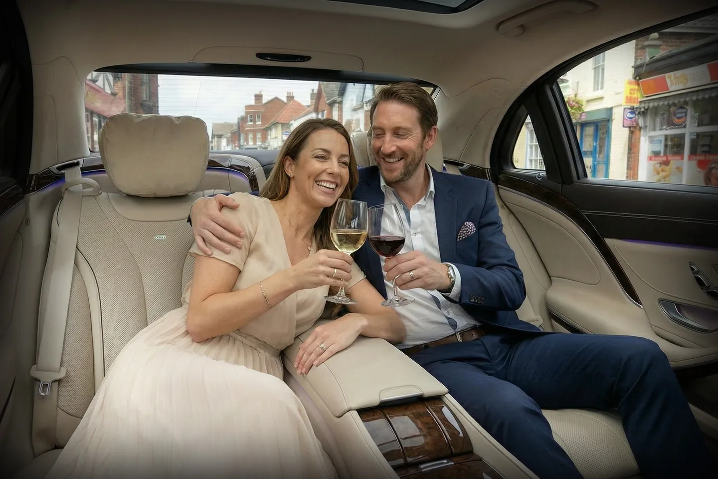 Luxury vehicle from Suffolk car service fleet ready for pickup