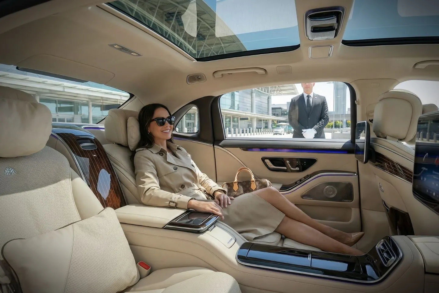 Executive vehicle for San Francisco International (SFO) Car Service near Golden Gate Bridge California