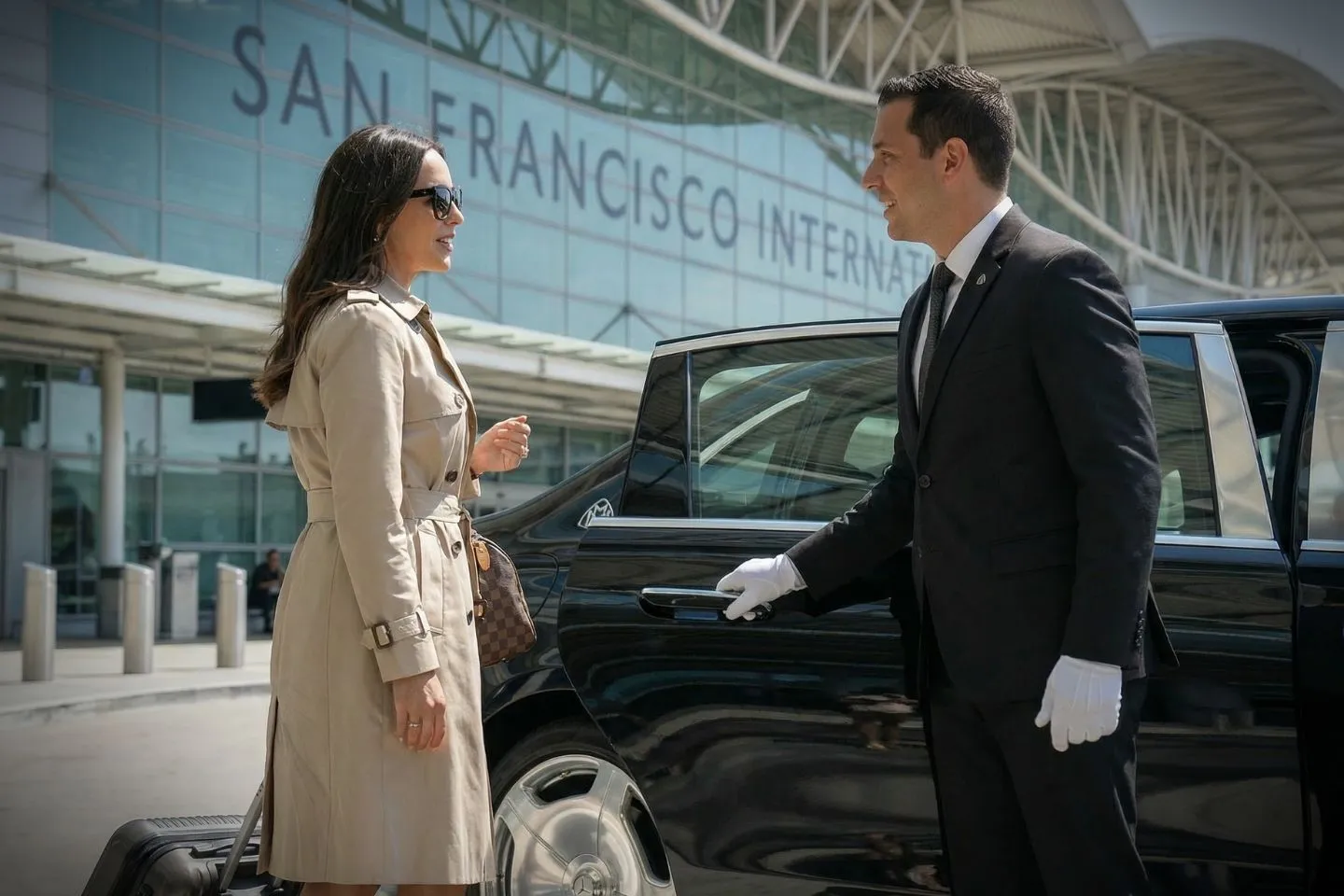 San Francisco International (SFO) Car Service curbside pickup at airport California CA