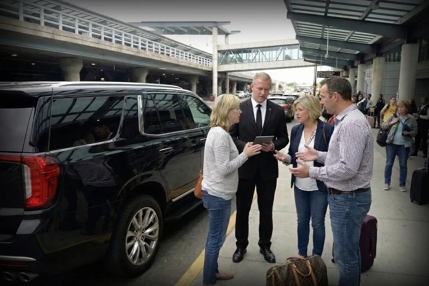 Connecticut Airport Car Service Professional airport car service in Connecticut with luxury vehicle and chauffeur