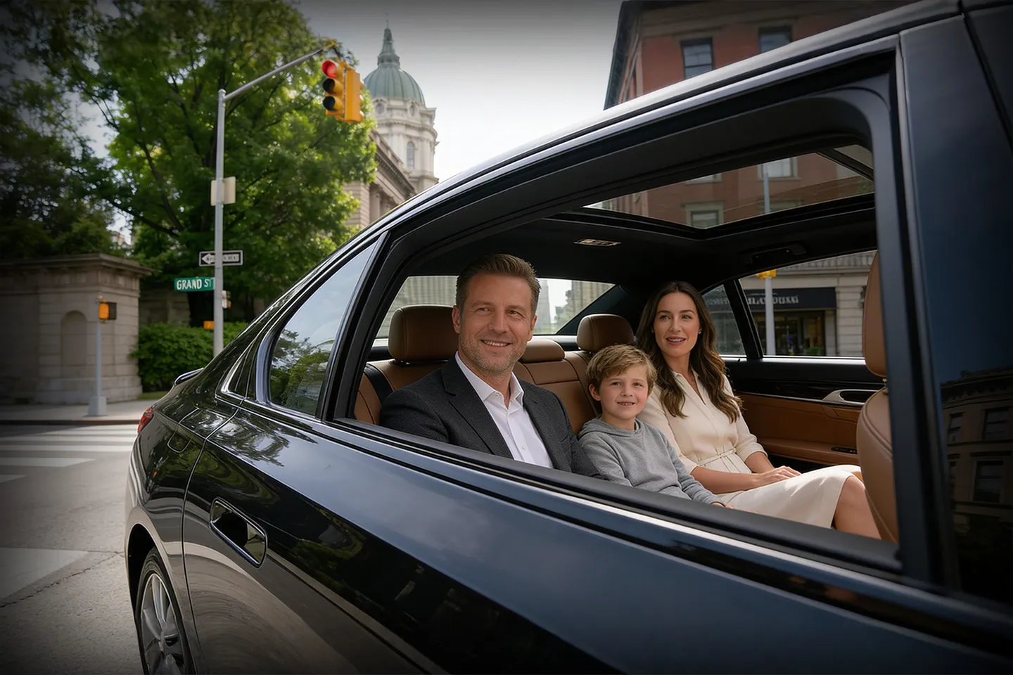 Chauffeur Service in Broome, NY Professional chauffeur assisting client in Broome NY