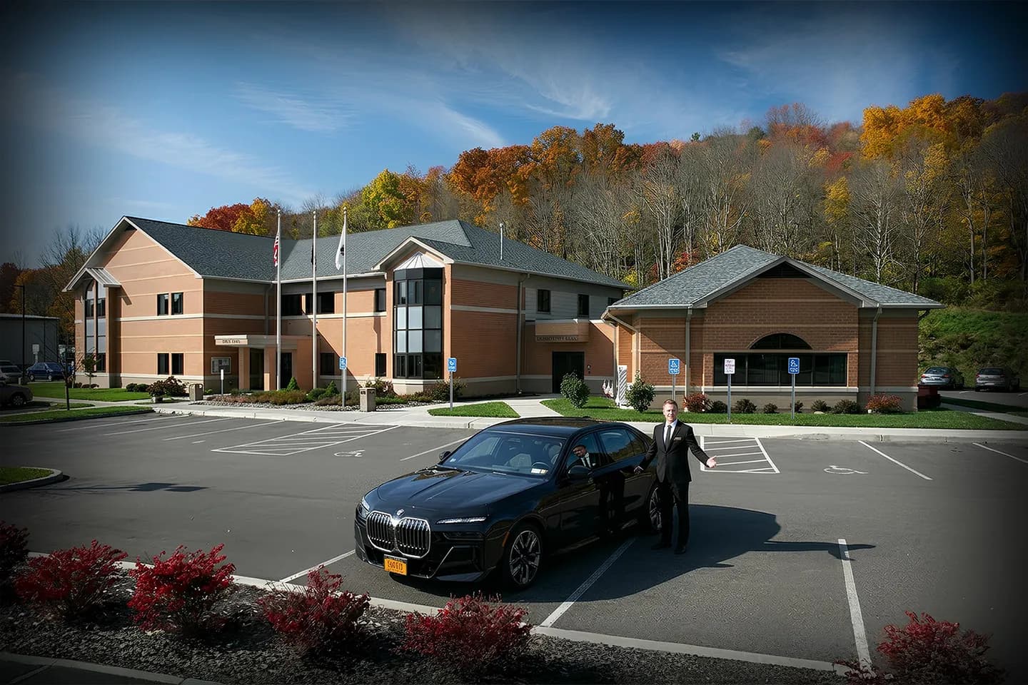 Chauffeur Service in Chenango, NY Premium black car for Chenango chauffeur rides