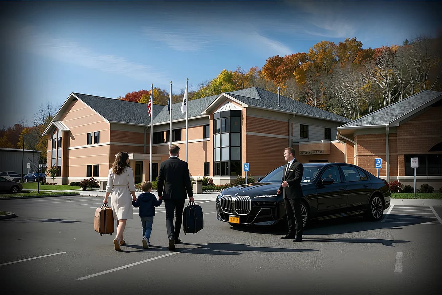 Chauffeur Service in Chenango, NY Airport pickup by Chenango chauffeur service vehicle