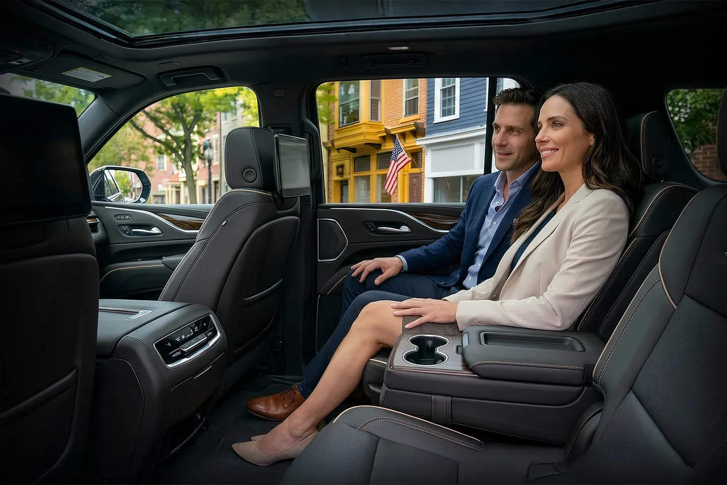 Chauffeur Service in Franklin, NY Professional driver opening door for client using Franklin NY Chauffeur Service luxury vehicle