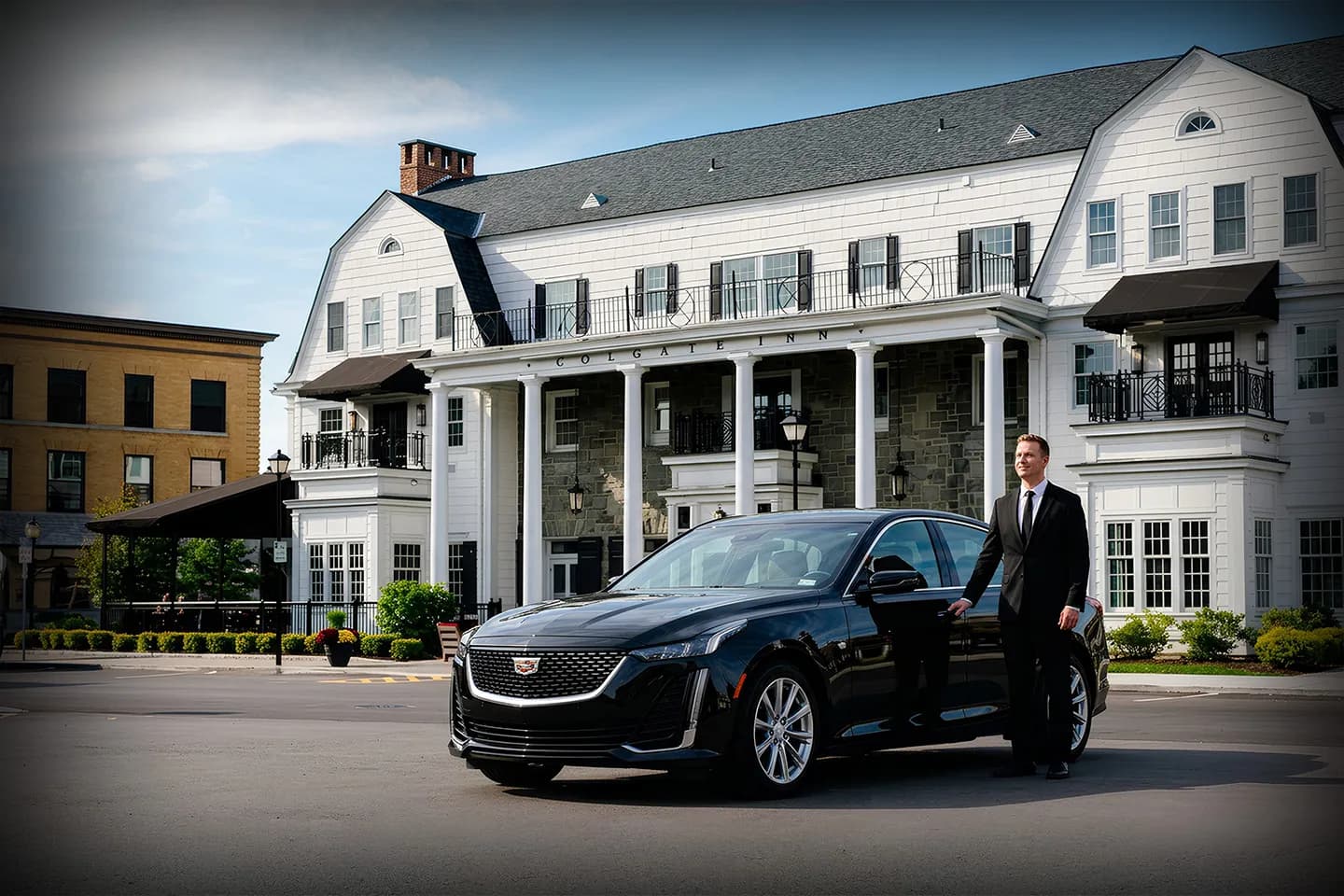 Chauffeur Service in Hamilton, NY Executive chauffeur service in Hamilton NY with luxury SUV ready for corporate travel