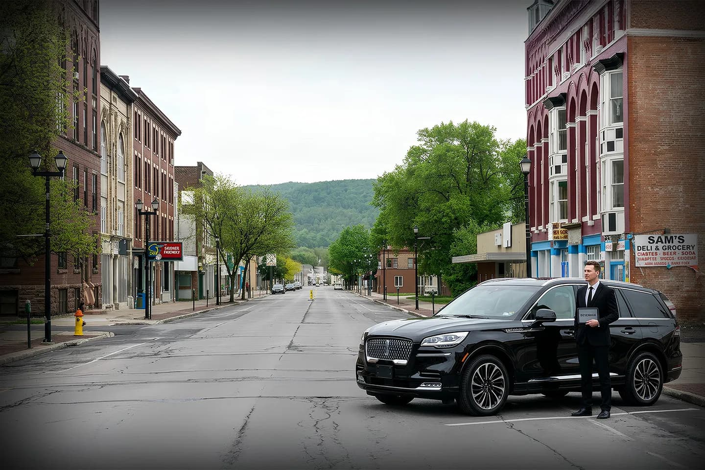 Chauffeur Service in Herkimer, NY Chauffeur assisting passenger with luggage during Herkimer NY airport car service