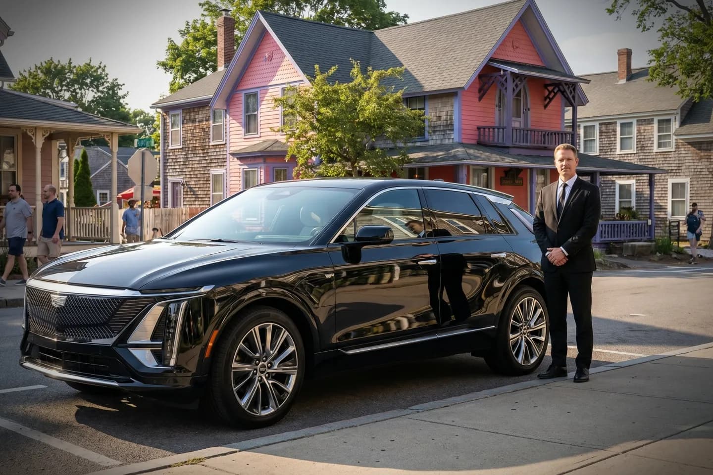 Car Service in Dukes, MA Car Service in Dukes, MA with luxury black sedan.