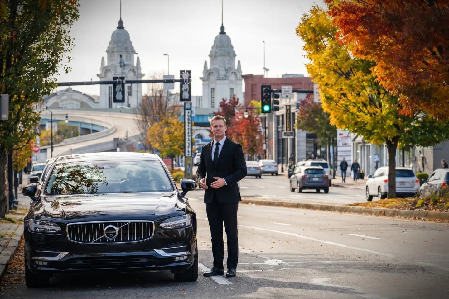 Car Service in Worcester, MA Car Service in Worcester, MA with luxury black sedan.