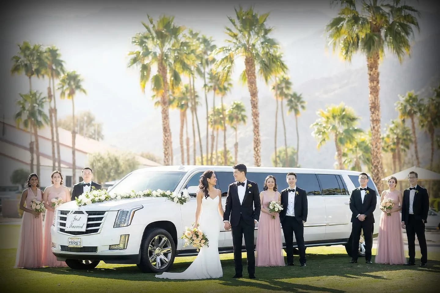 New York Wedding Limo Service Professional chauffeur driving a wedding limo in New York City