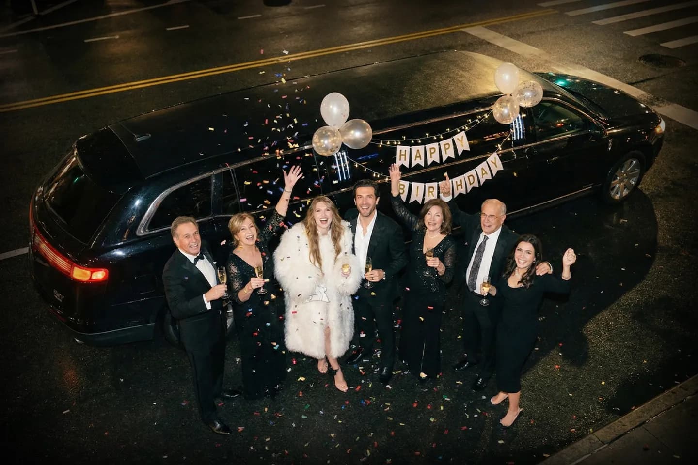 Birthday Party Limo Service Luxury limousine service for birthday party celebration with chauffeur