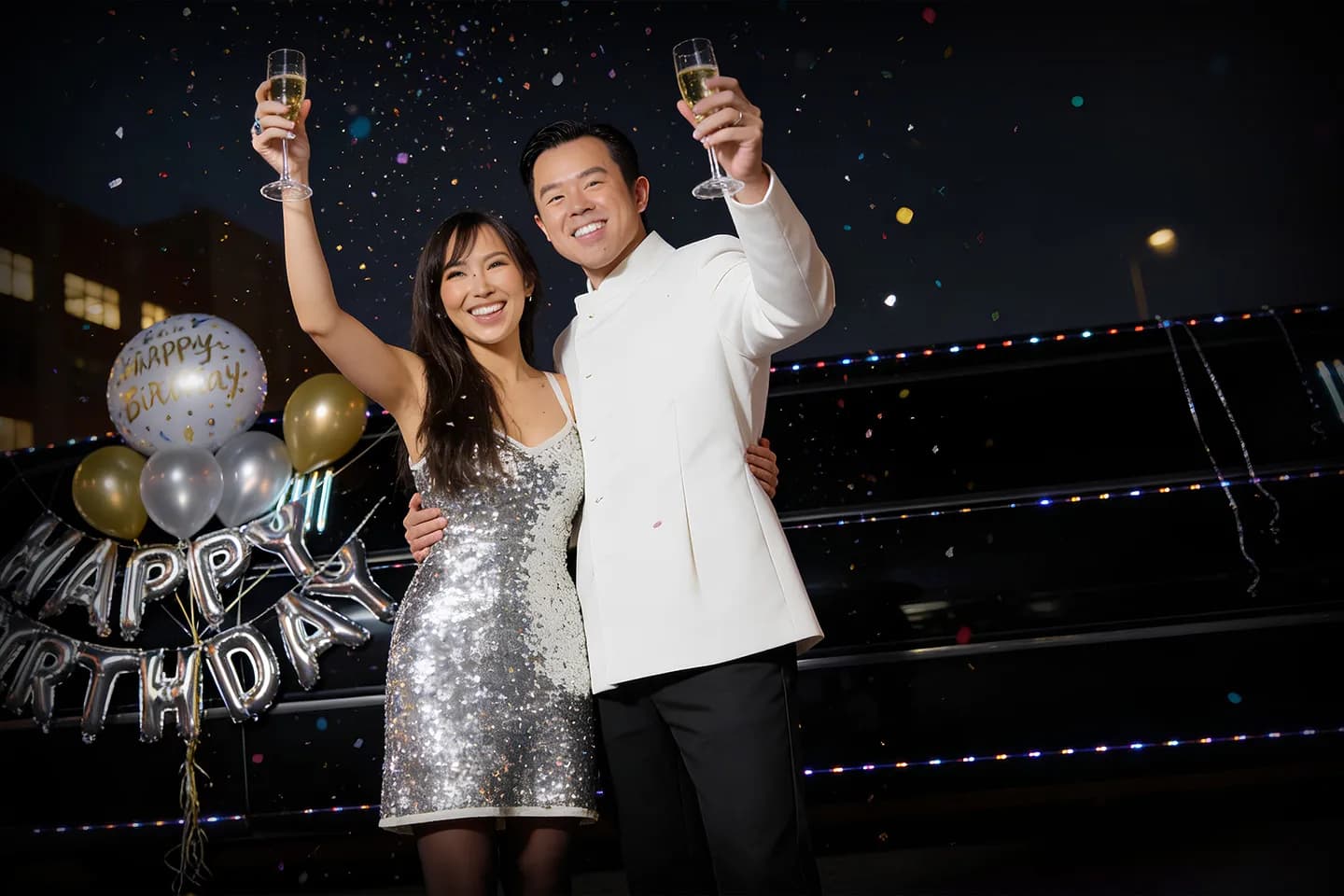 New York City Birthday Party Limo Service Luxury birthday party limo service in New York City with professional chauffeur